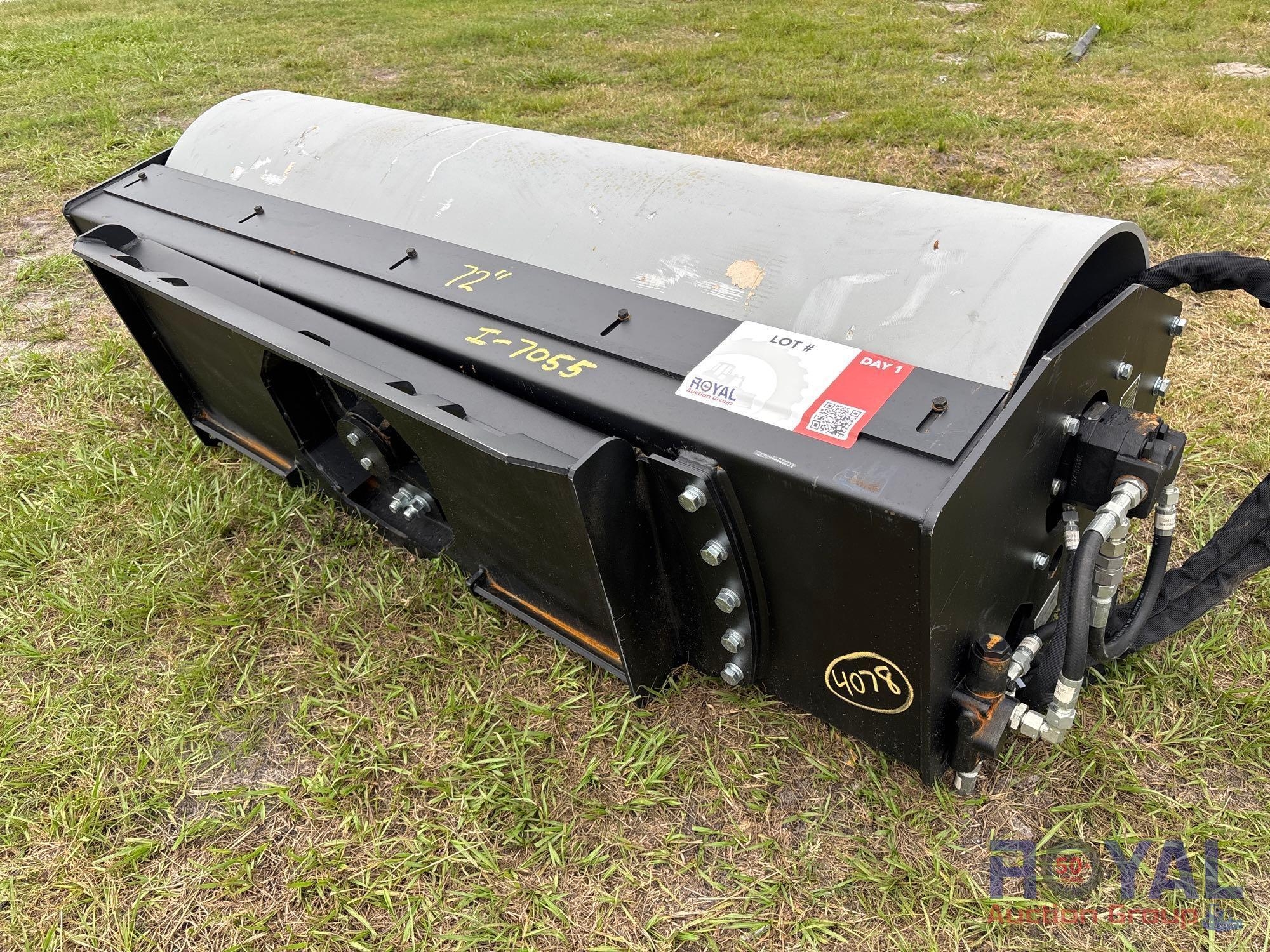 2024 Greatbear 72in Vibratory Roller Skid Steer Attachment (A51691)