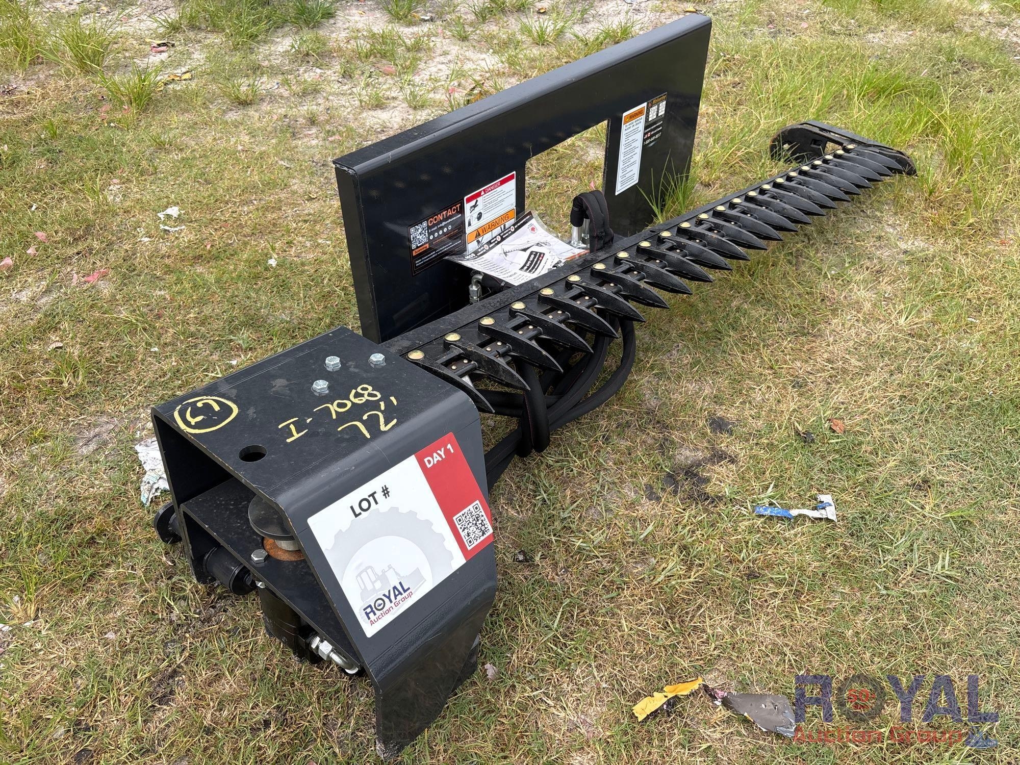 Unused 2025 Wolverine SBM-12-72W Sickle Bar Mower Skid Steer Attachment (A51691)