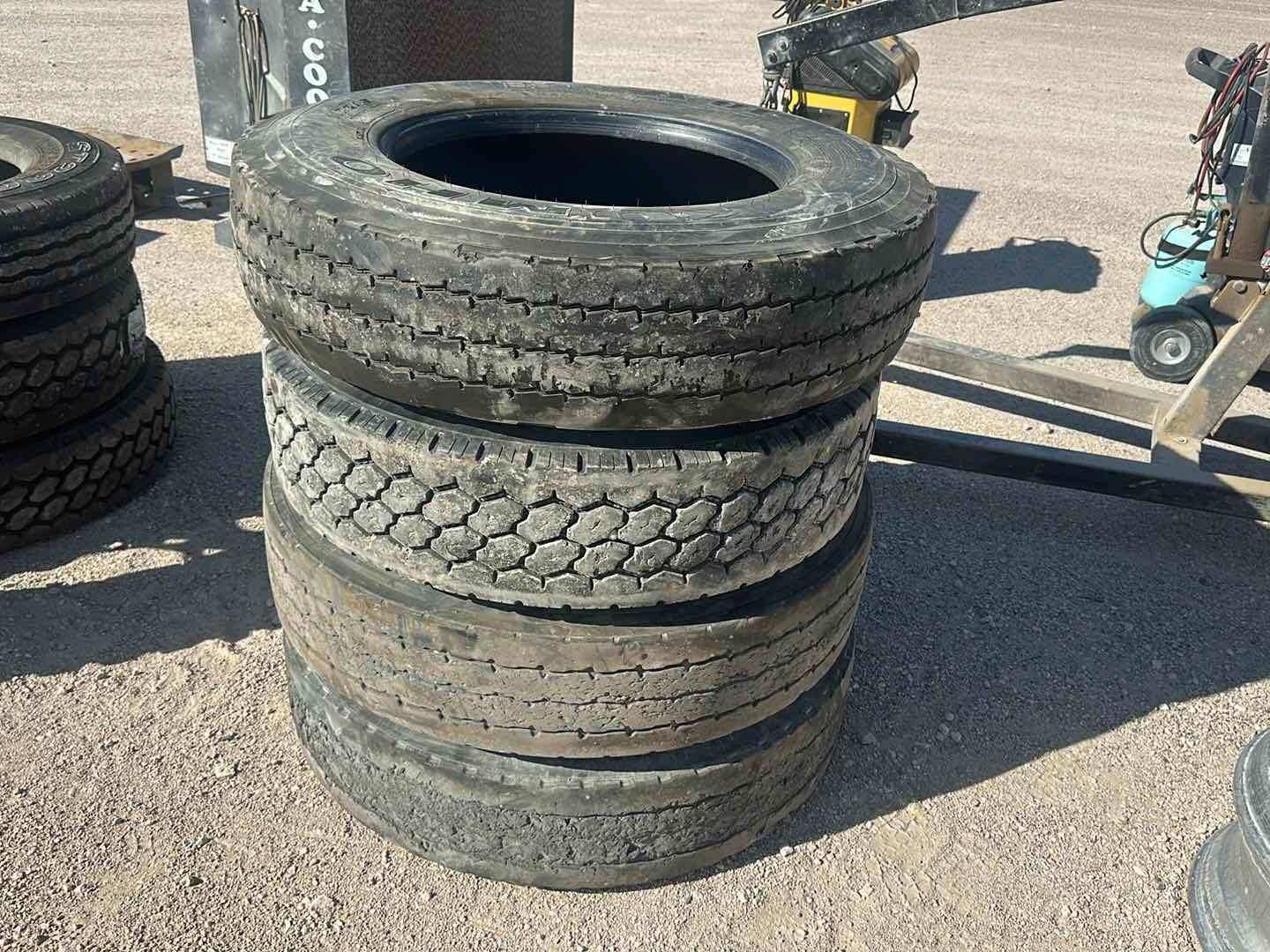 SET OF (4) 11R24.5 TIRES (A53843)