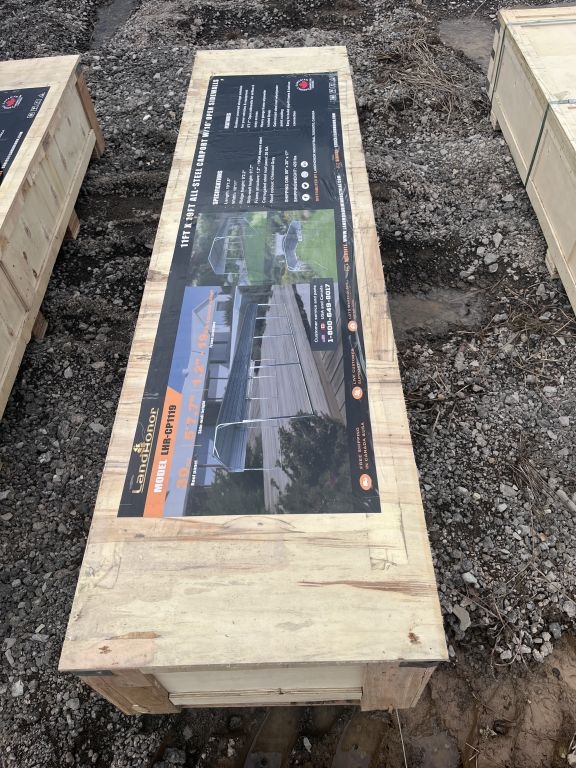 New 11'x19' Steel Carport with 10' open sidewalls  (A62679)