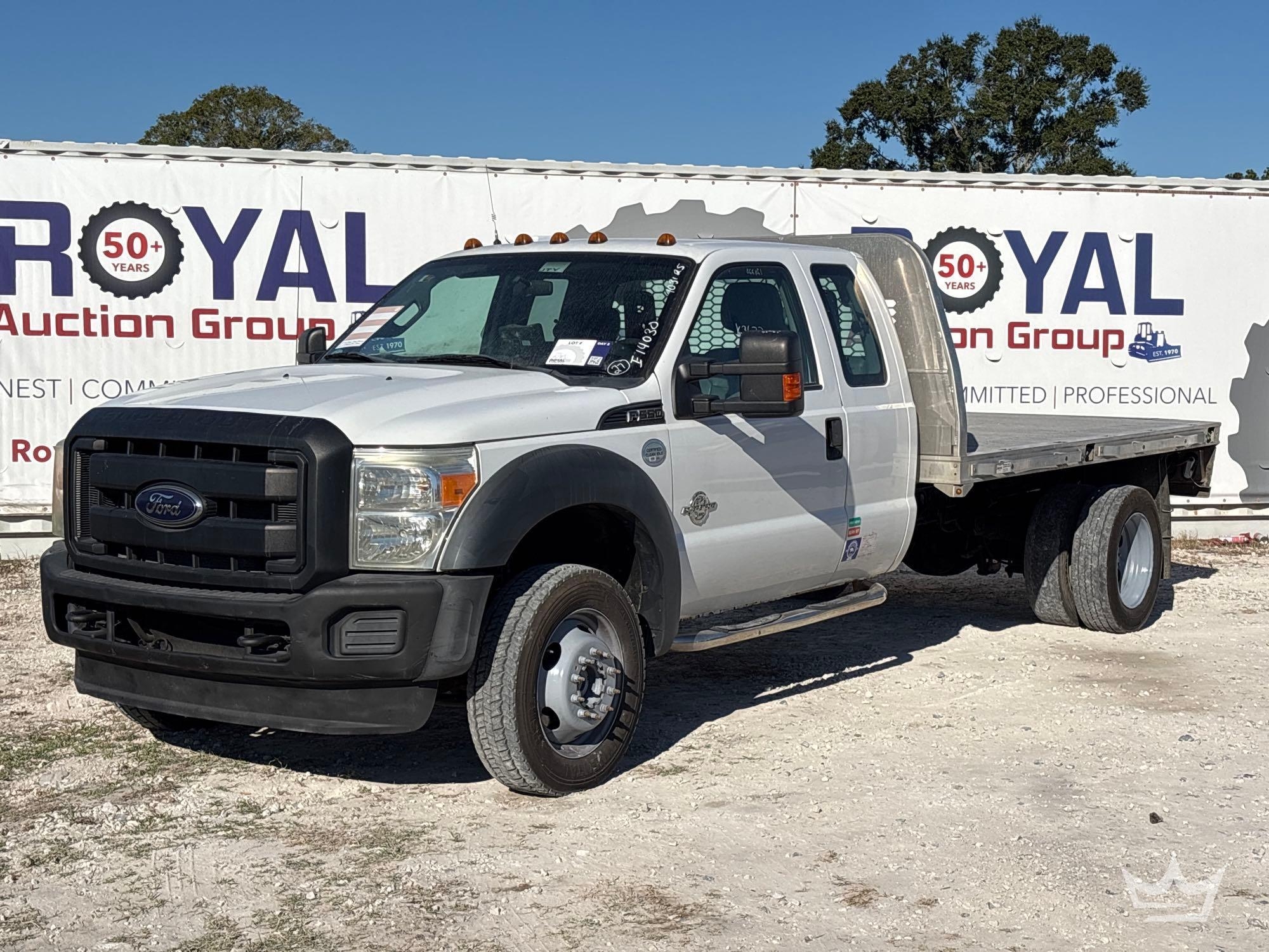 2013 Ford F-550 4x4 10ft. Flatbed Truck (A55852)