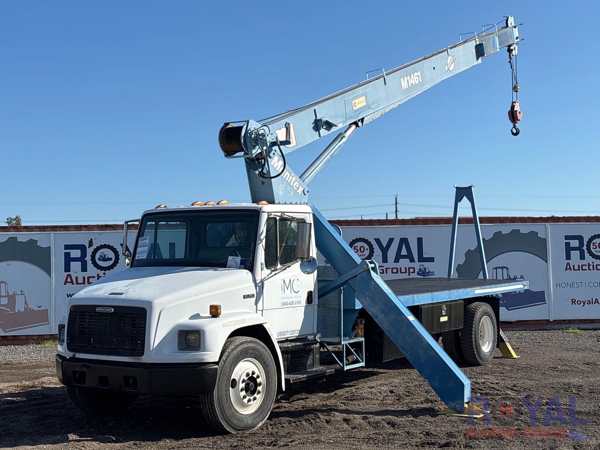 2000 Freightliner FL70 Manitex 14 Ton Crane Truck (A50323)