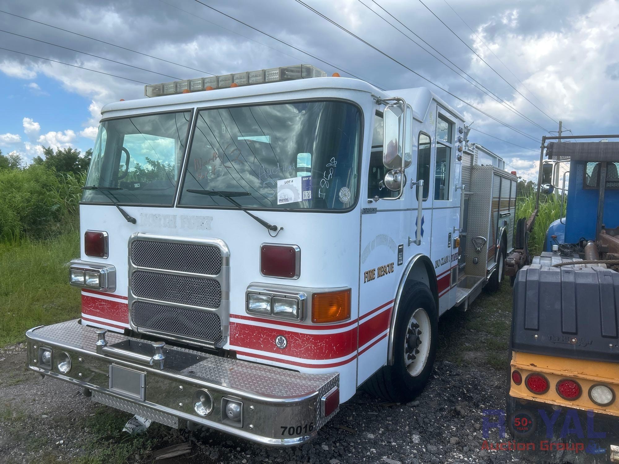 2002 Pierce Tilt Cab Hale Pumper Fire Truck (A50323)