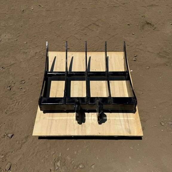 Mini-Excavator Heavy Duty Weed, Brush, and Rock Rake (New/Unused) (A59225)