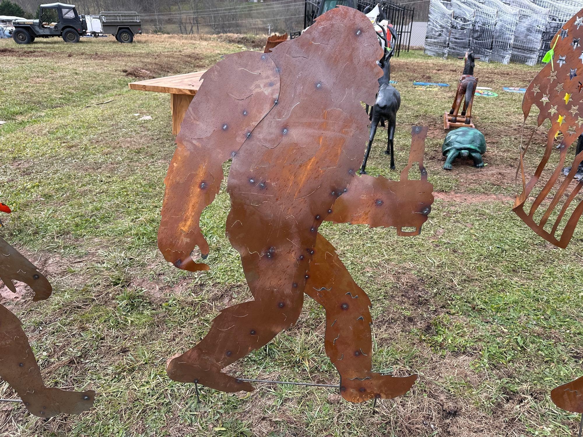 Metal Body Holding Sasquatch (A57454)