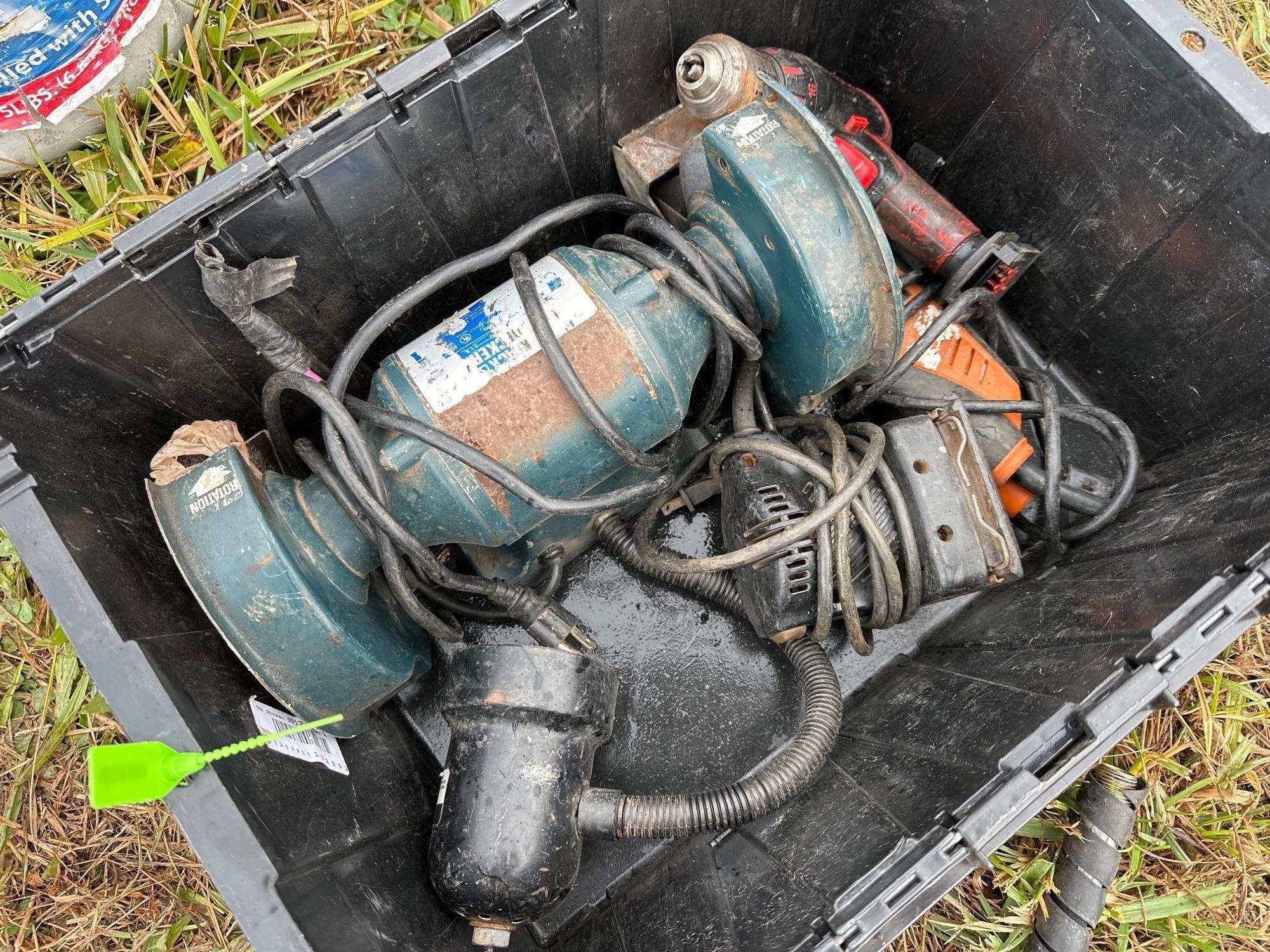 Tote of Misc Tools (A57454)