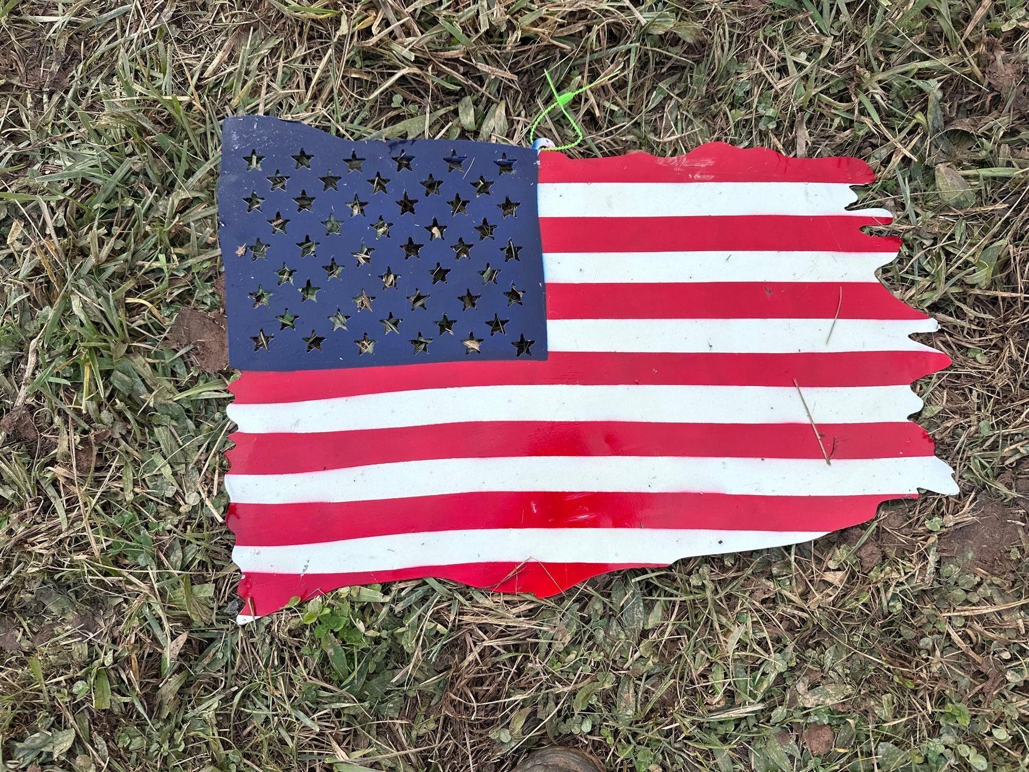 Metal American Flag (A57454)