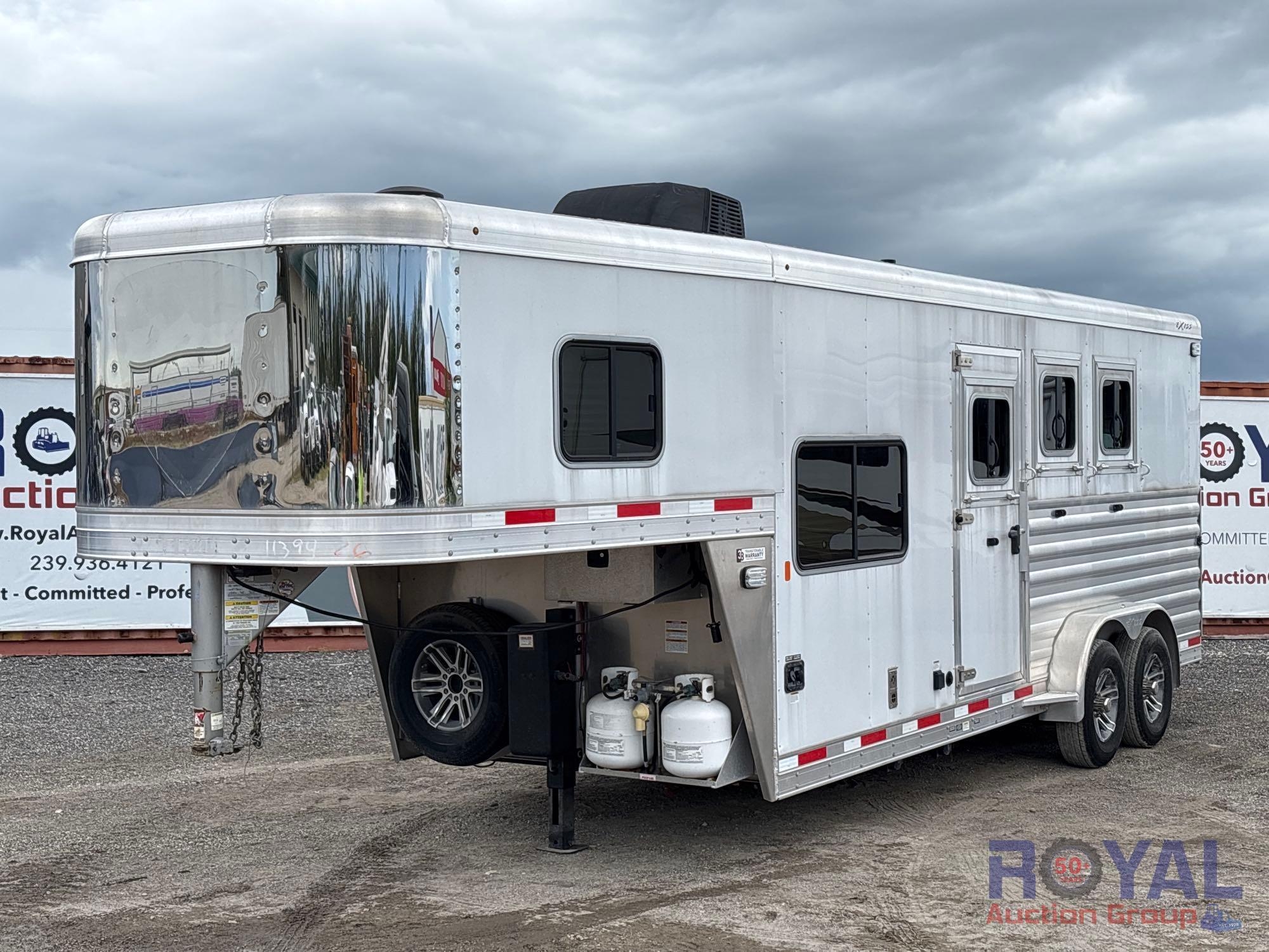 2020 Exiss Escape 7306 LQ T/A Gooseneck Horse Trailer (A50323)