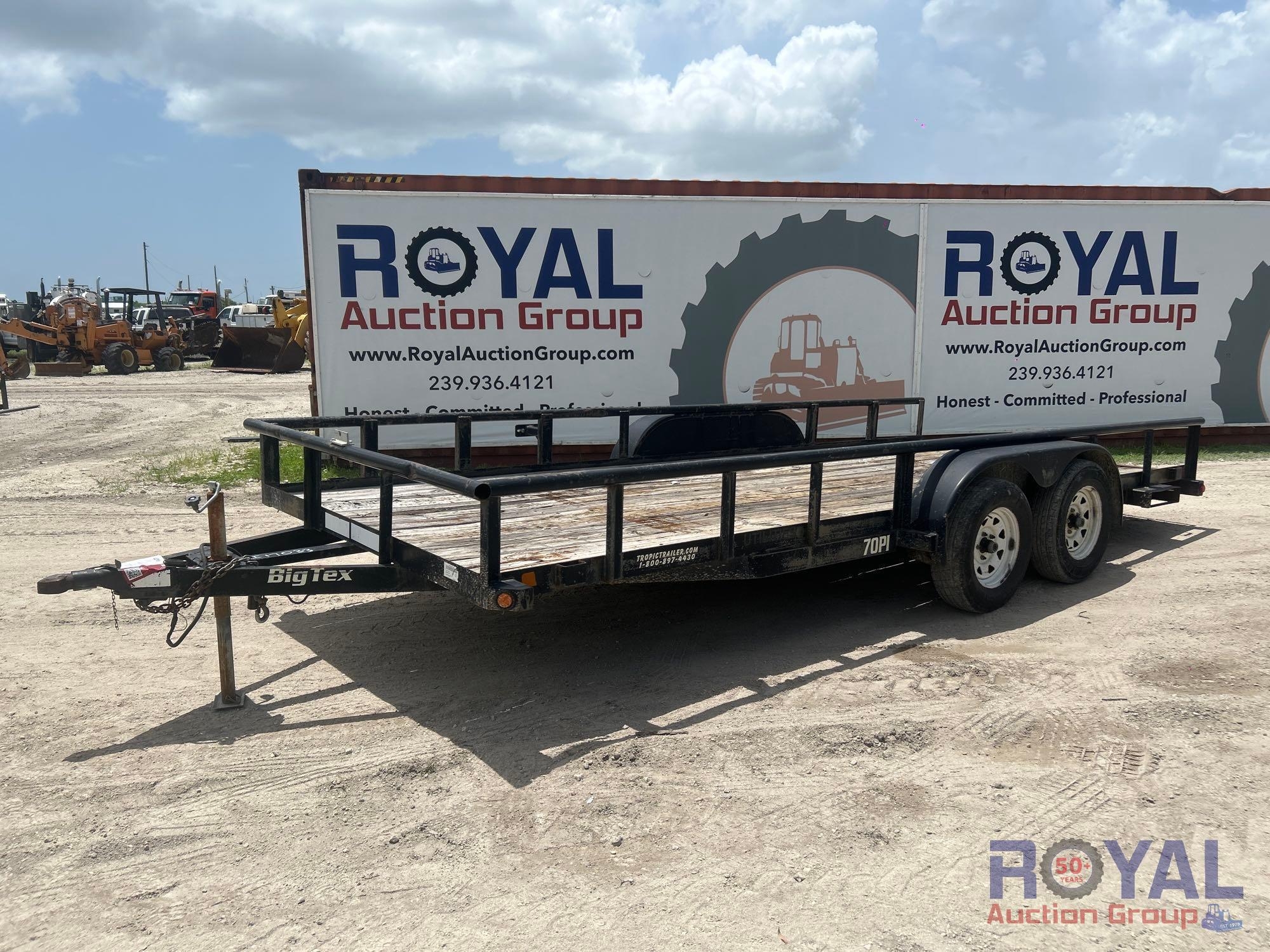 2015 Big Tex 70PI 15ft Pipe Top T/A Utility Trailer (A50323)