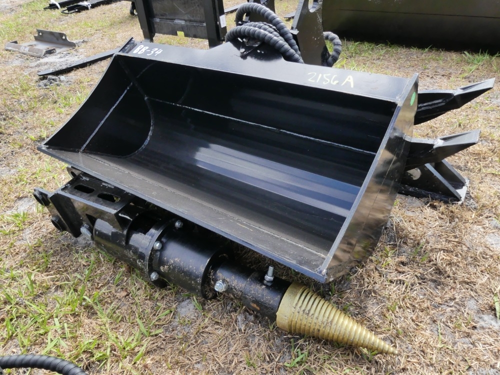 Excavator Concrete Drill, Bucket, and Hydro Thumb (A44502)