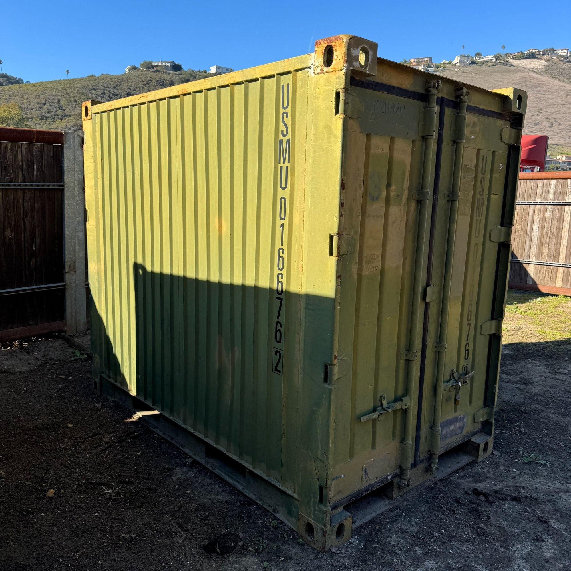 Military Shipping Container with Locking Doors Both Ends (A59225)