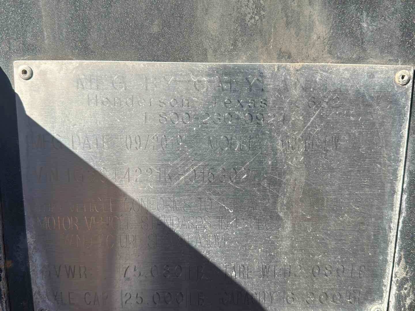 2019 GALYEAN EQUIPMENT CO. 150BBL STEEL (A58214)