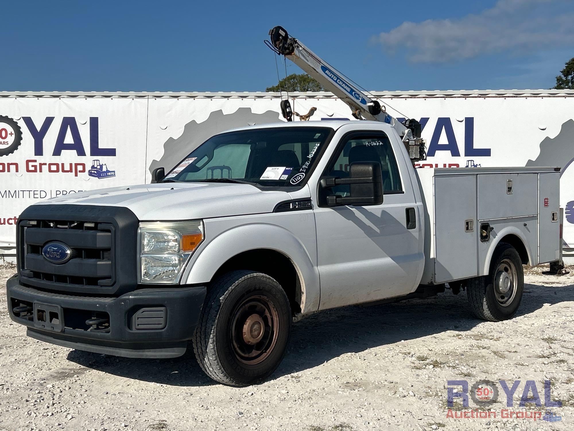 2015 Ford F-250 Auto Crane EHC32 3,200lb. 1.5 Ton Crane Service Truck (A55852)