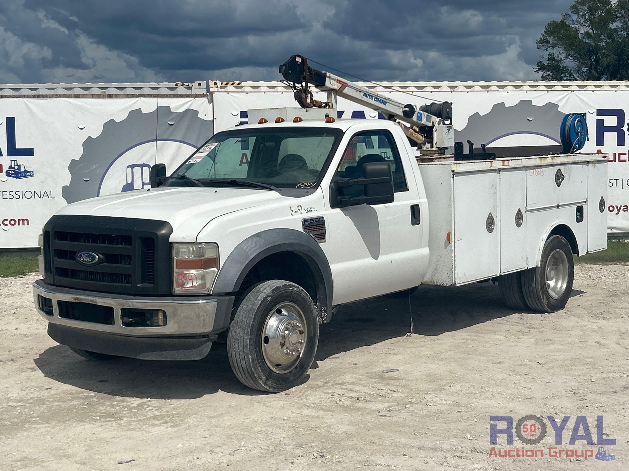 2009 Ford F-550 Auto Crane 4004EH Crane Service Truck (A51692)