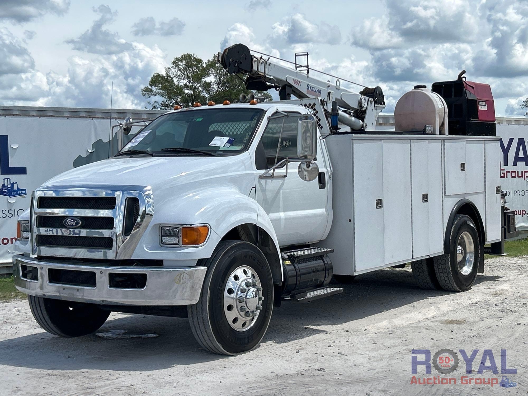 2010 Ford F-750 Stellar 10621 10,000LB Crane Mechanics Truck (A51692)