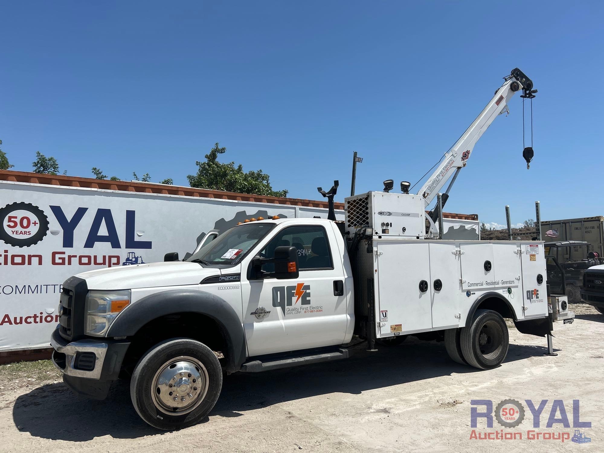 2014 Ford F-550 IMT 7500-30 7,500LBS Crane Service Truck (A46683)