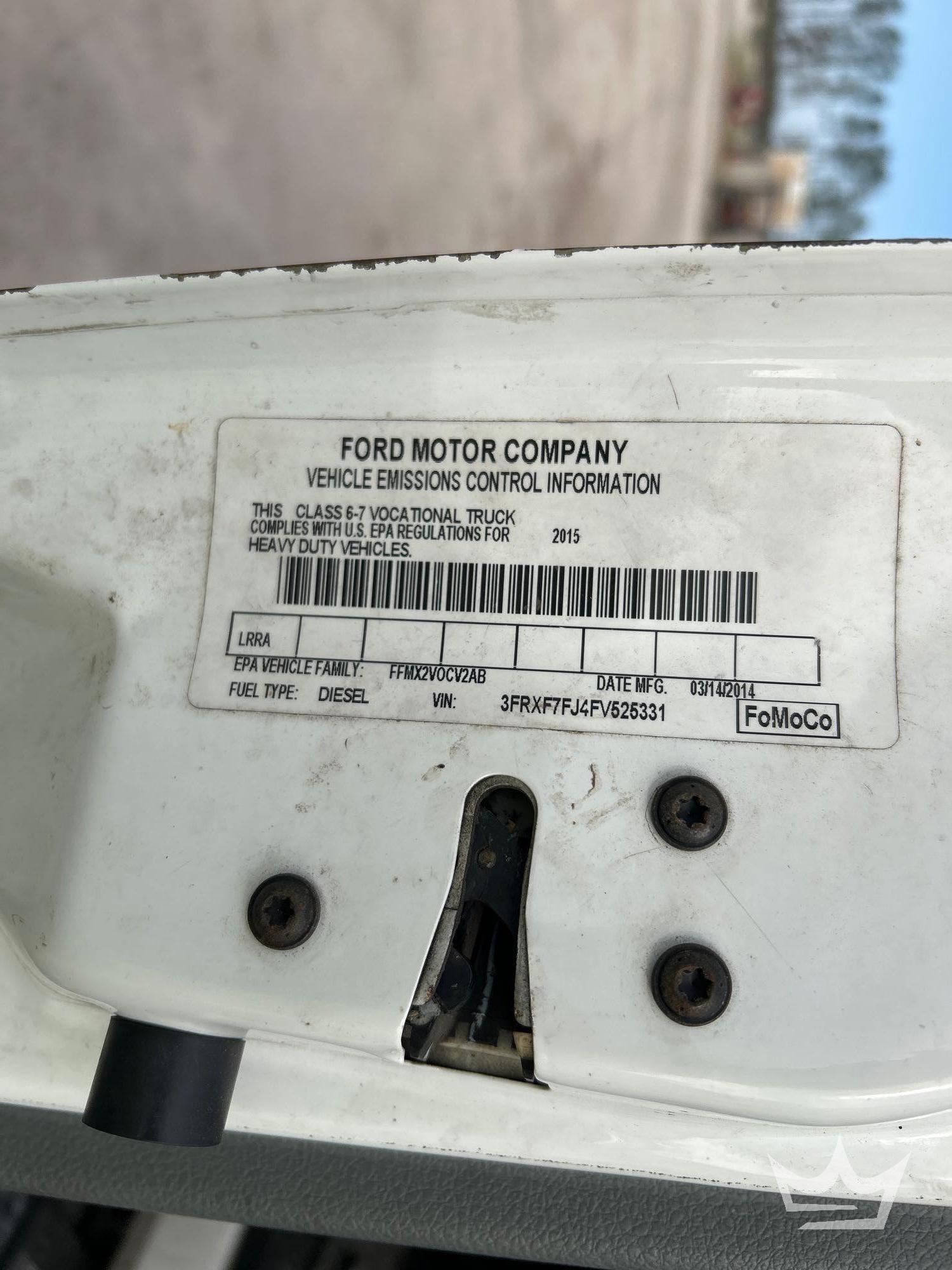 2015 Ford F-750 Stellar 10628 10,000lb. Mechanics Crane Service Truck (A56858)