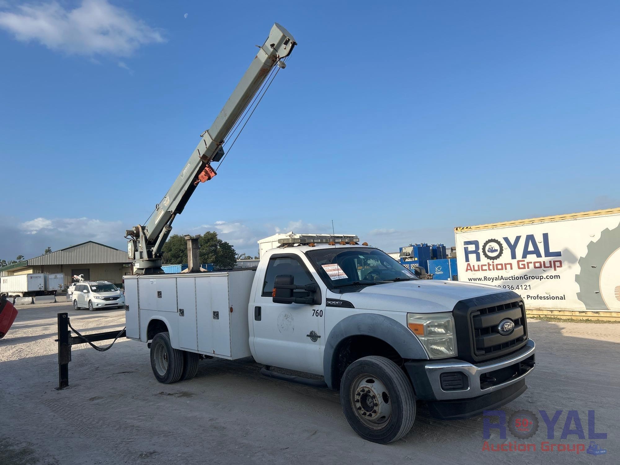 2011 Ford F-550 4x4 Venturo HT40KX Crane Service Truck (A46683)