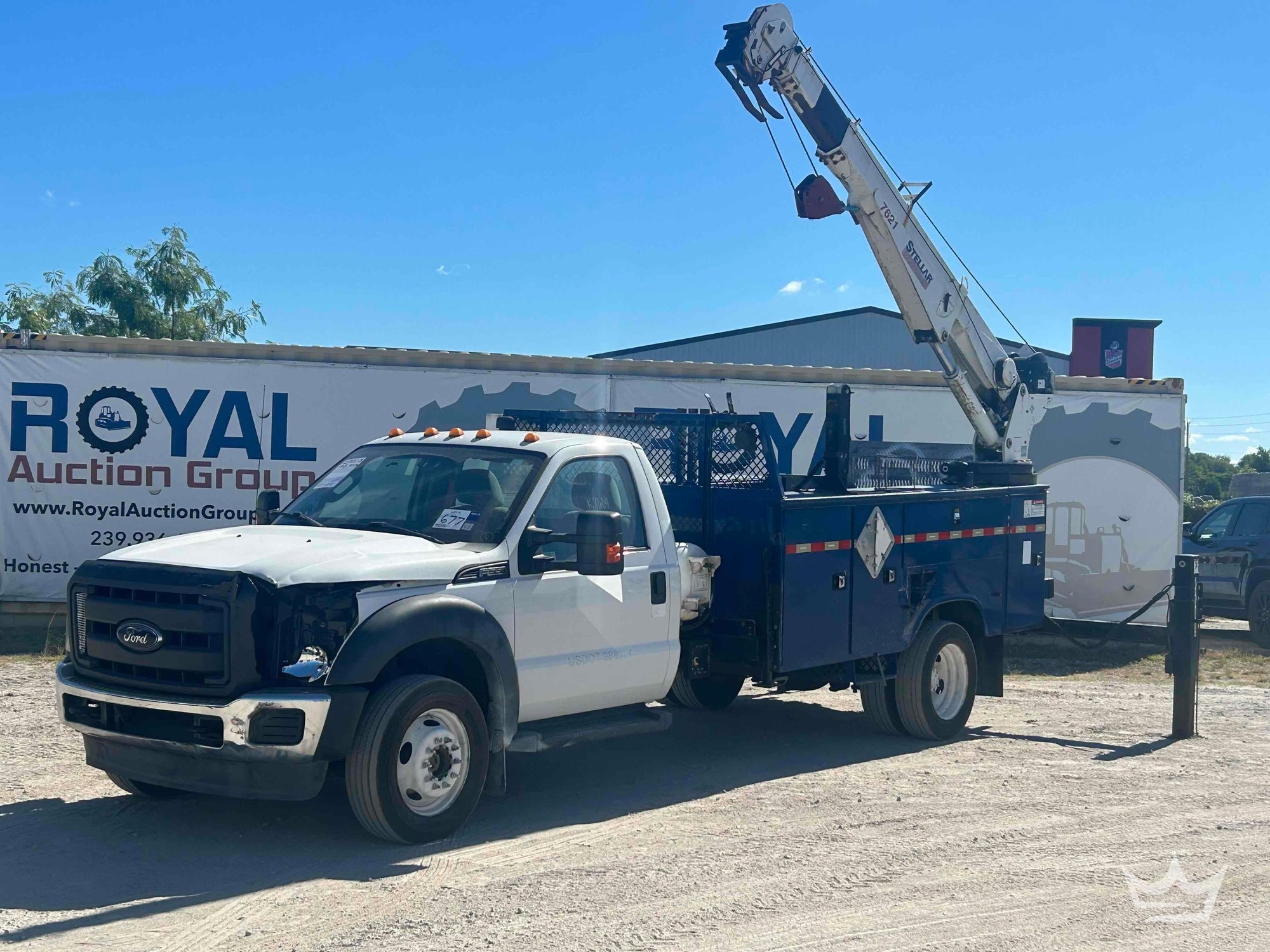 2015 Ford F-550 Stellar 7621 7,500LB 3 Ton Crane Service Truck (A56858)