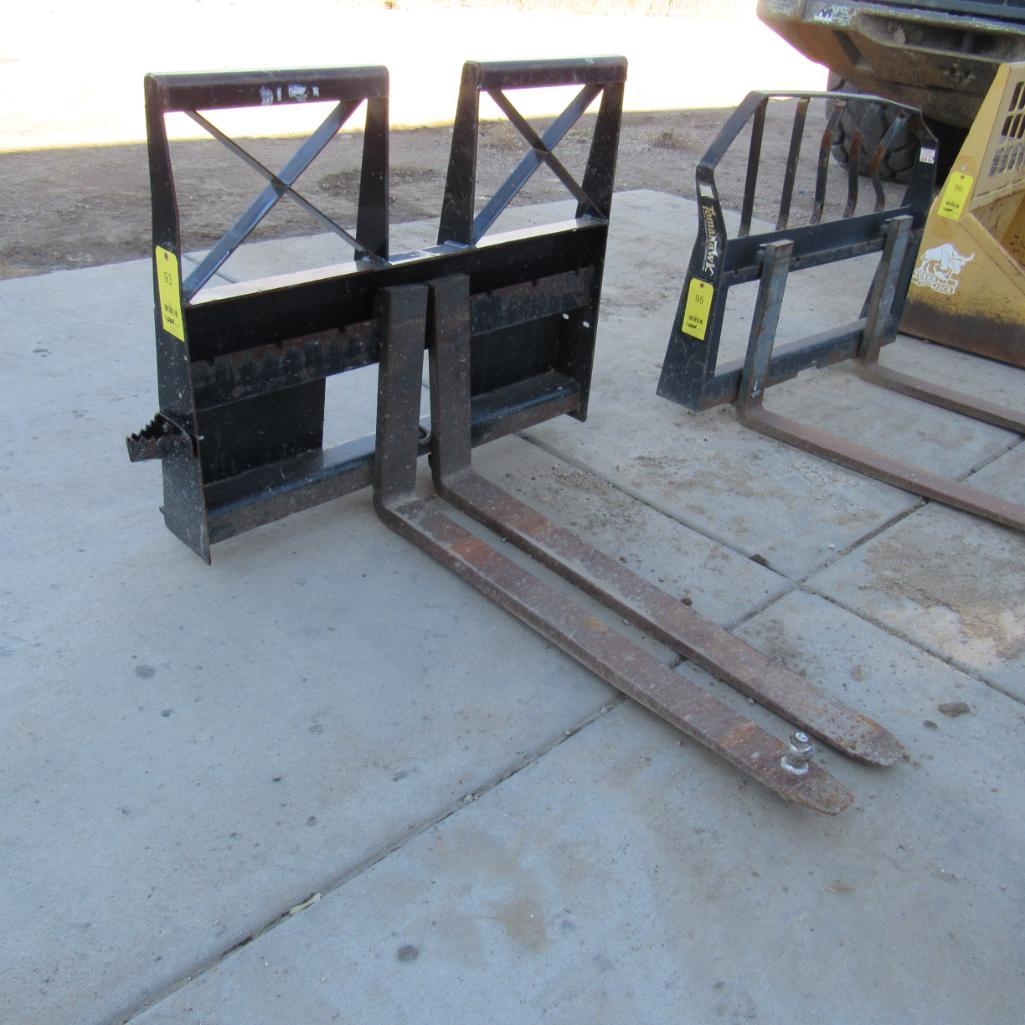 48" Skid Steer Pallet Fork Attachment, Asset# 66 (A59076)