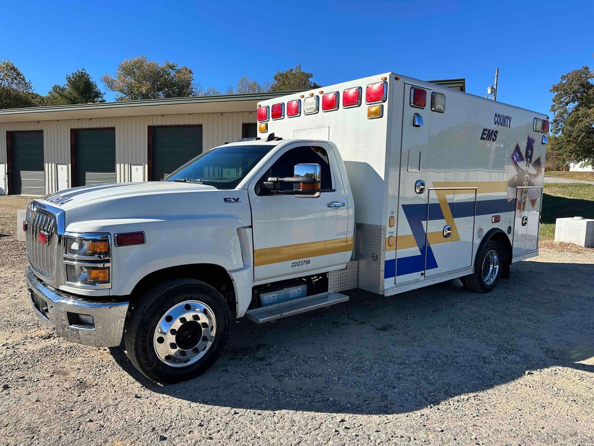 2022 International CV515 Ambulance, VIN # 1HTKSSWK7NH675363 (A54865)