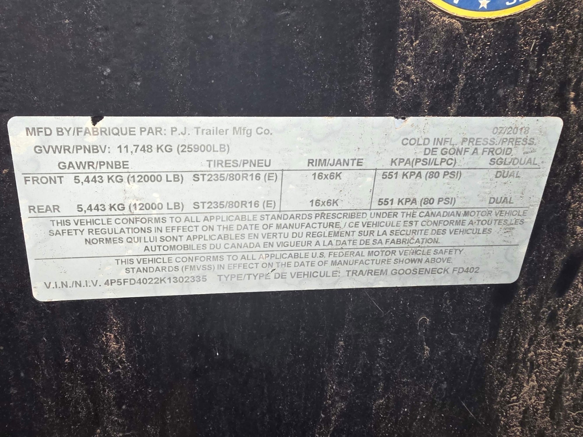 2019 PJ  40FT GOOSENECK TRAILER (A58214)