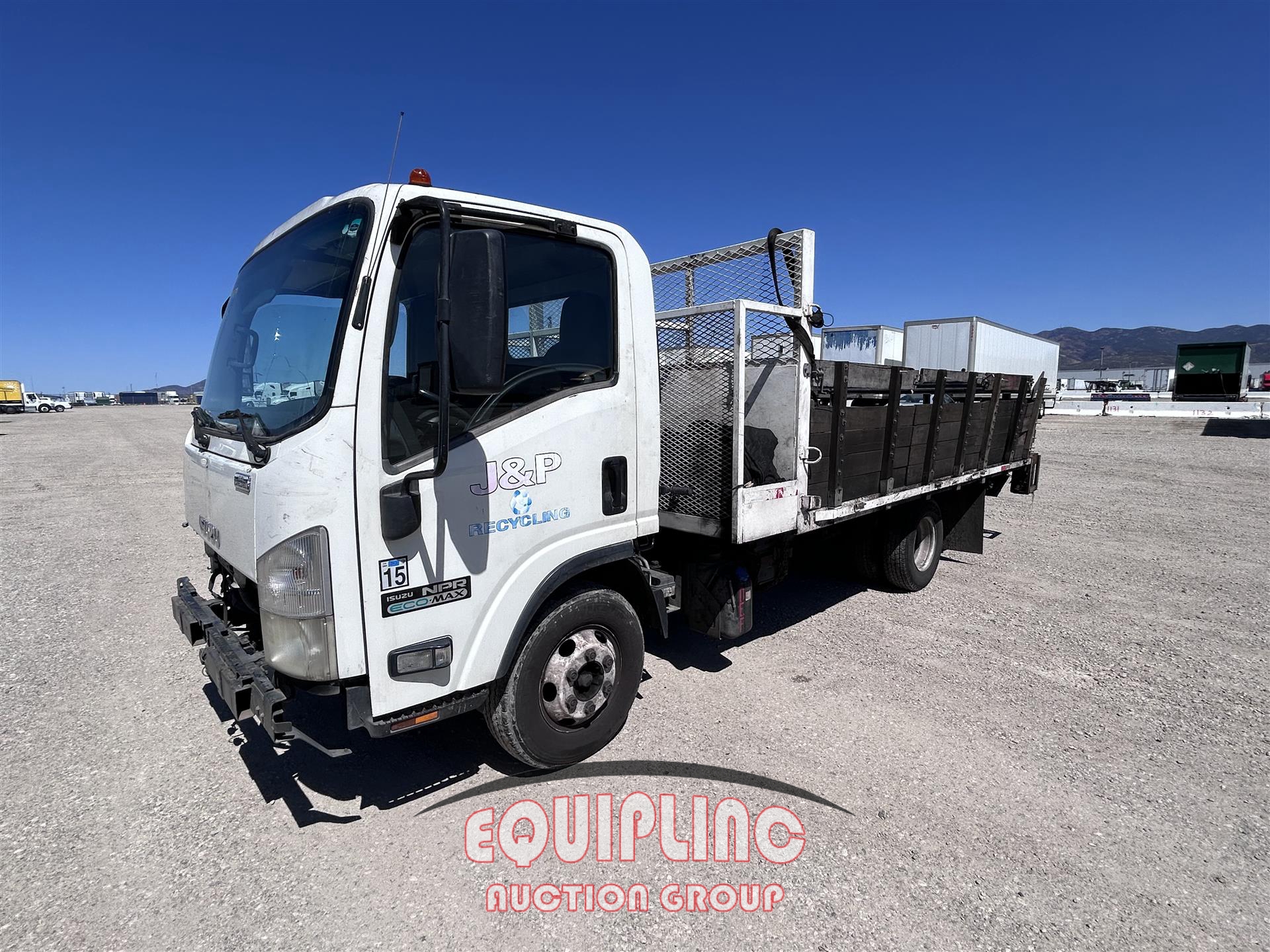 2013 ISUZU NPR STAKE BODY TRUCK (A58017)