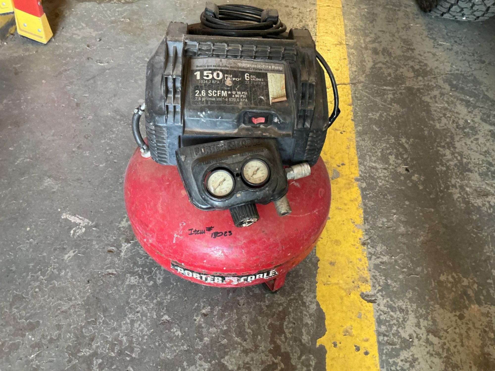 PORTER CABLE 150 PSI AIR COMPRESSOR (A50854)