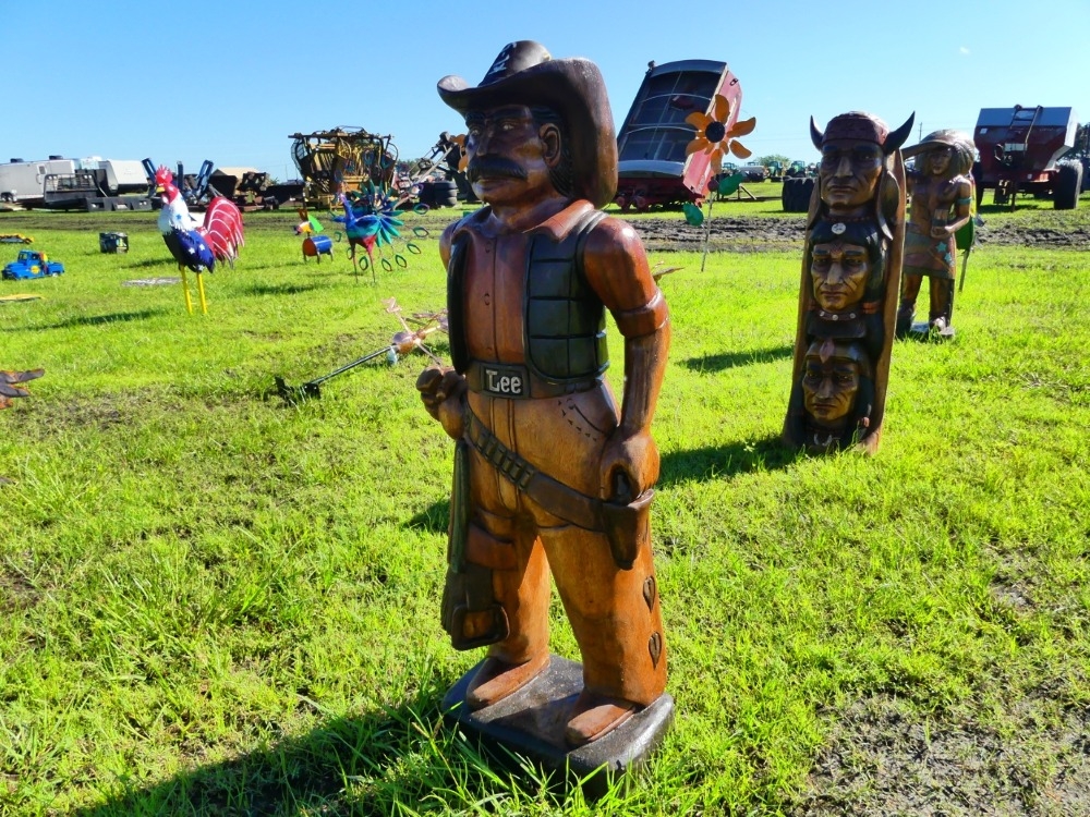 Wood Cowboy Statue (A53316)