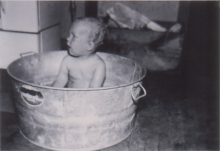 James in tub 1956.jpg