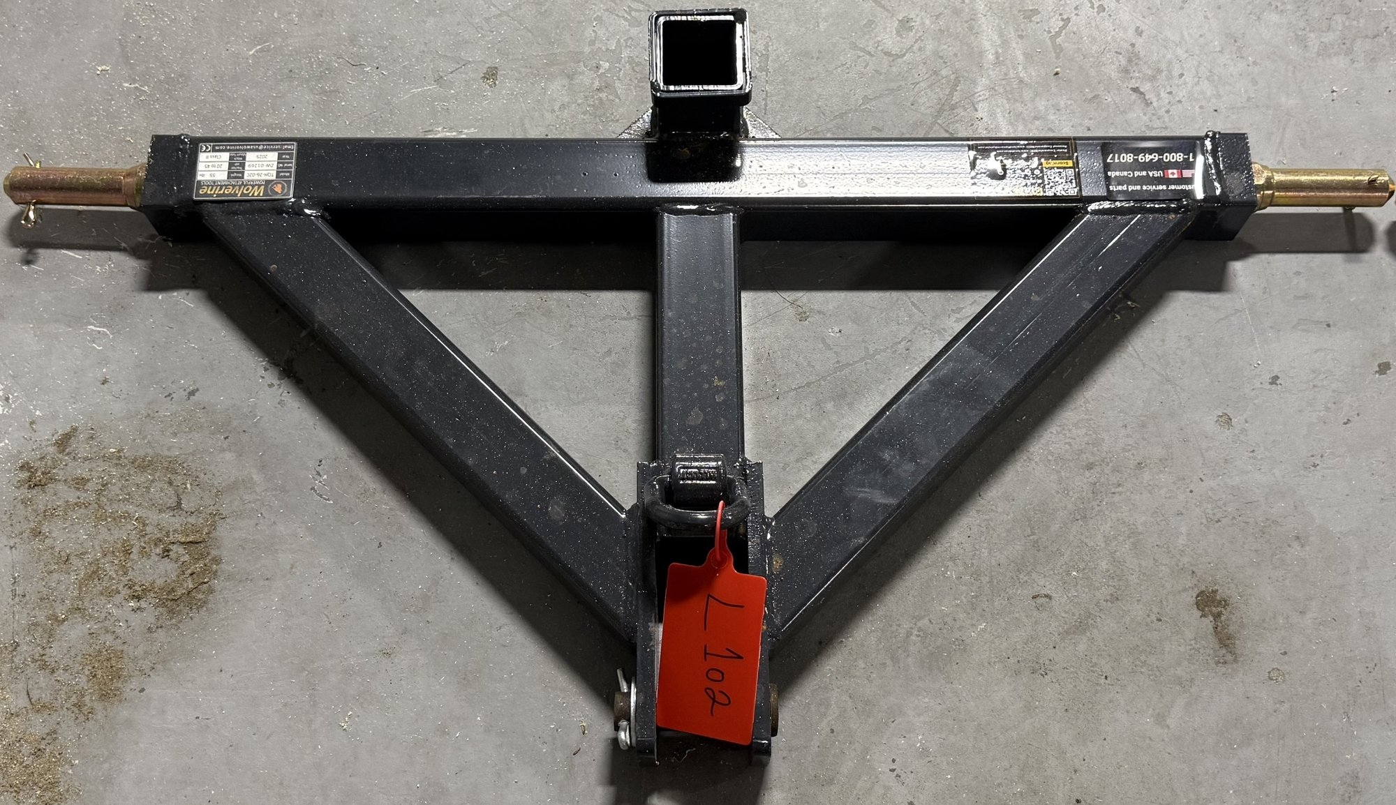 New Wolverine 3pt Receiver Hitch (A53002)