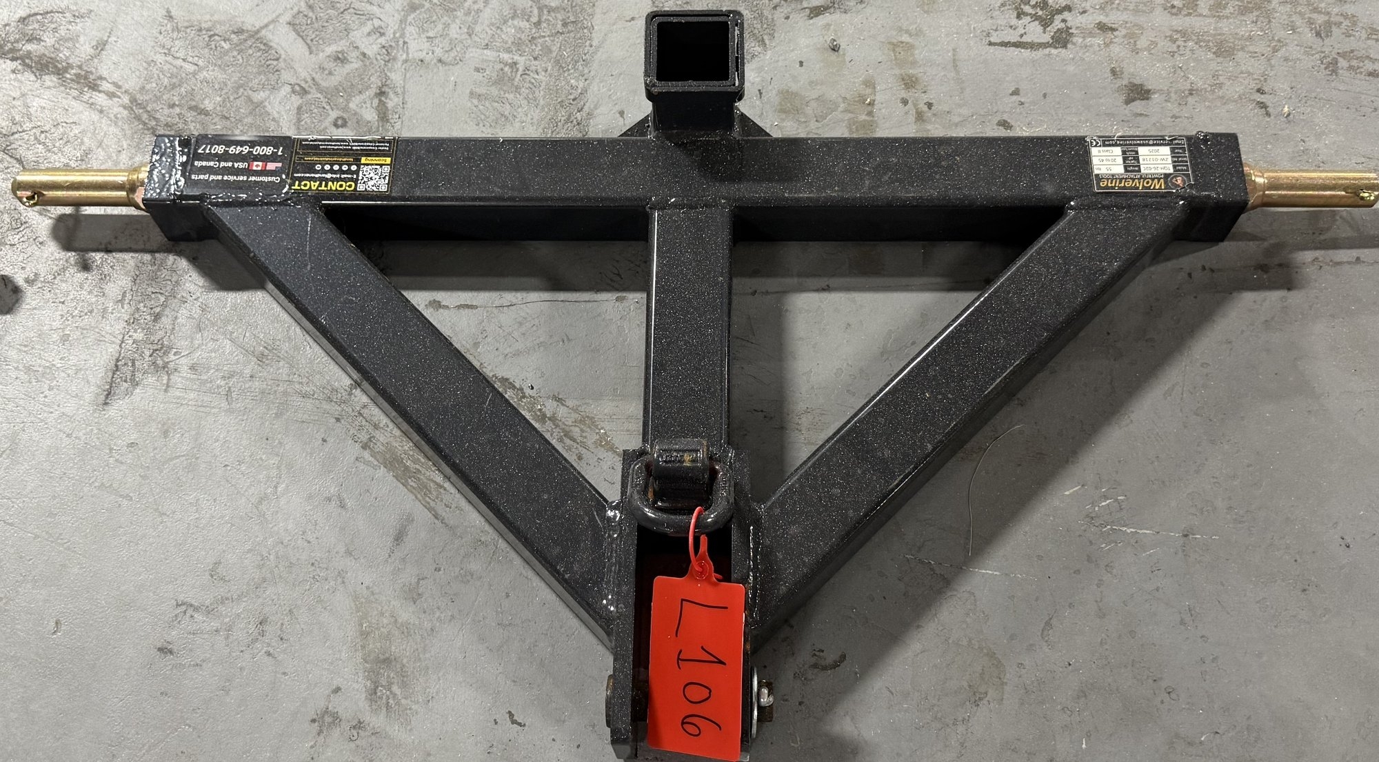 New Wolverine 3pt Receiver Hitch (A53002)