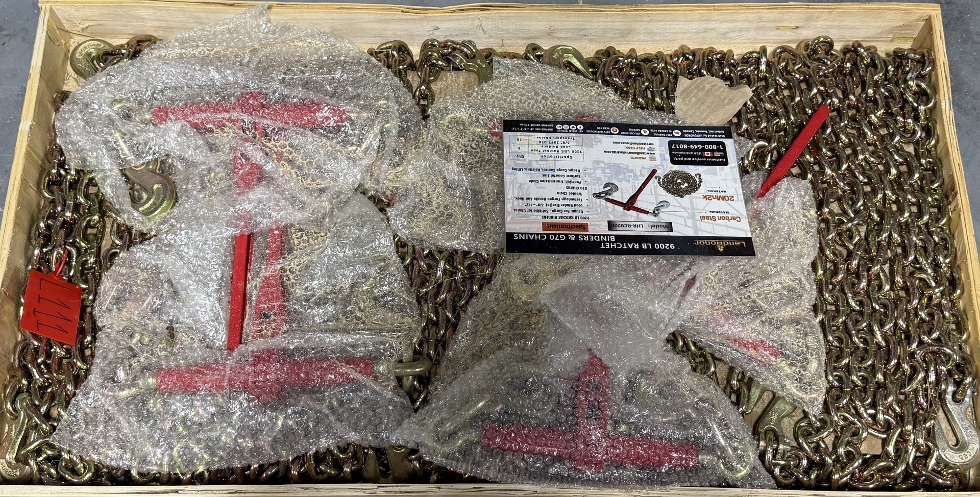 New Land Honor 9200 LB Ratchet Binder And Chains (A53002)