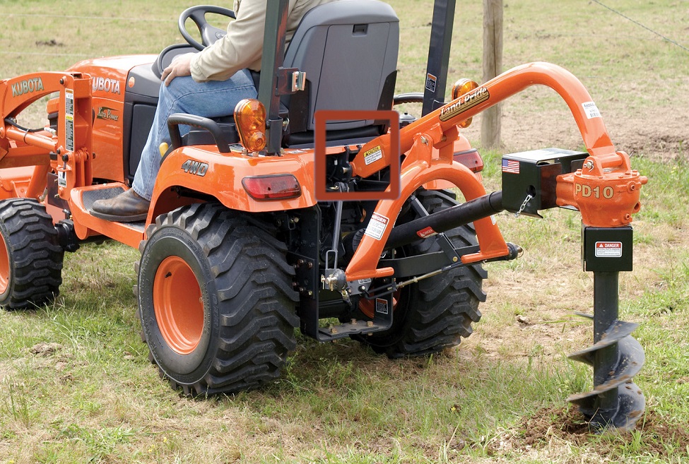 Kubota bx on sale post hole digger