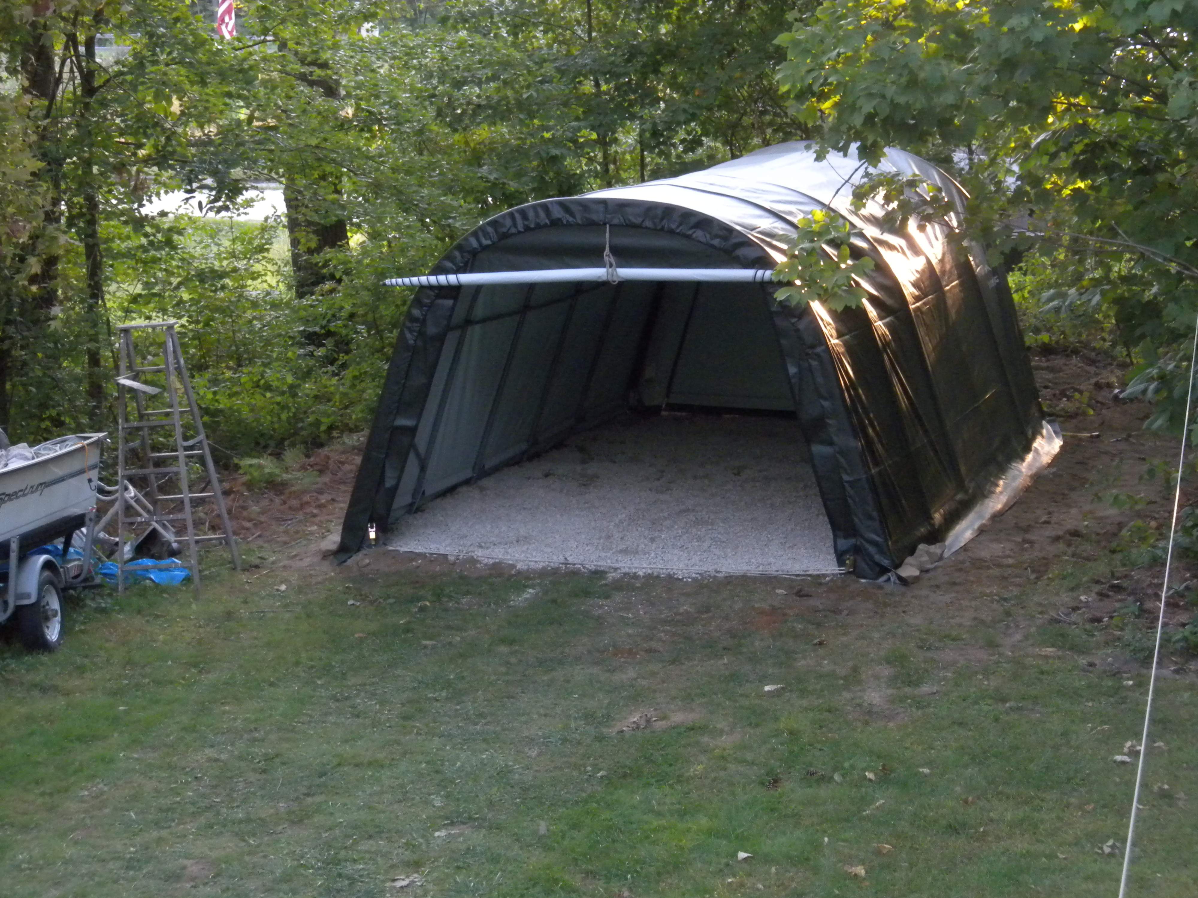 Harbor Freight Portable Garage Upgrade Reinforcing Tests Youtube
