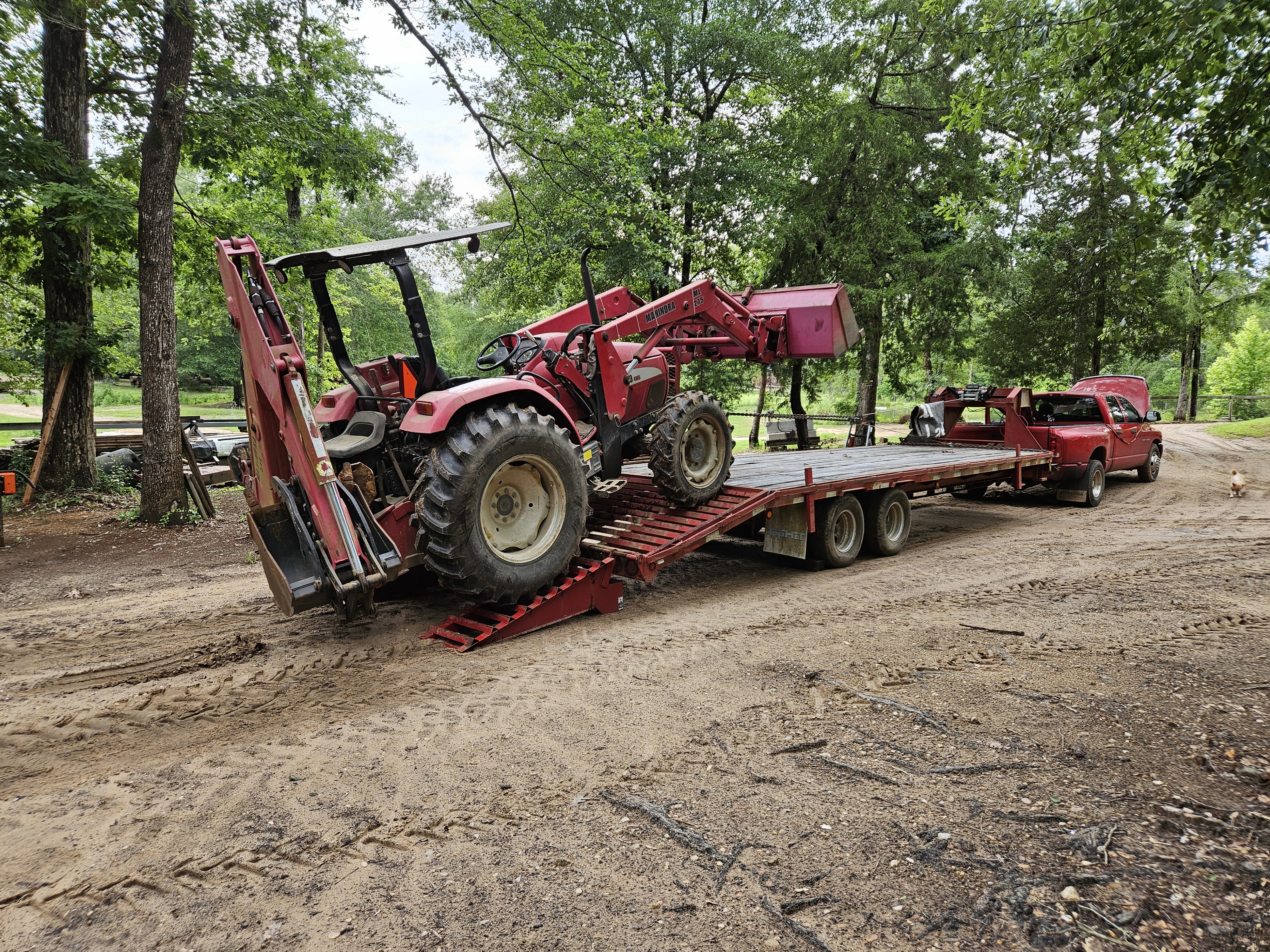 Winching Tractor Up On Trailer As Test.jpg