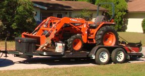 Kubota on Trailer.JPG