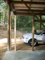 7-14-11 Barn Entry Door Frame Taking Shape.jpg
