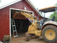 419125-Barn, door lifted into position, Apr 04.jpg