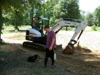 8-31-13 Luke Looking at Booger, the ex tractor dog.jpg