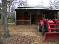 3-10-14 Barn Stall Critter Fence & Mahindra.jpg