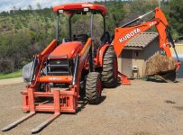 City Bound, Kubota M62 Tractor Loader Backhoe, Kubota RTV900, EA Grapple, EA Box Blade, EA LandPlane, Bushog, 4in1 QA Bucket, Fork Attachment For Sale