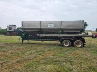 2014 Doyle Dry Fertilizer Tender Trailer - Kubota Diesel, 3 Stainless Compartments, Side Discharge (A61307)