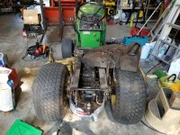 05 24 19 John Deer Tractor partially dismantled small.jpg 05 24 19 John Deer Tractor partially dismantled small.jpg
