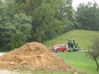 New Tractor Down the Driveway.JPG