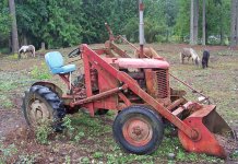 Same tractor but when he still had shetland ponies.jpg