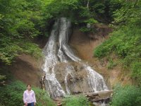 61 Steph in front Fort Falls along the Niobrara River, Nebraska.jpg